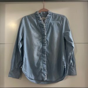 Étoile Isabel Marant Ruffle Denim Shirt